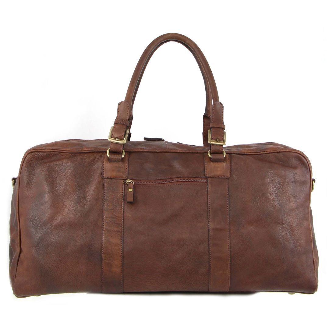 Overnight Bags Pierre Cardin Rustic Leather Business Overnight Bag Hombre Chocolate | QHIB-68140