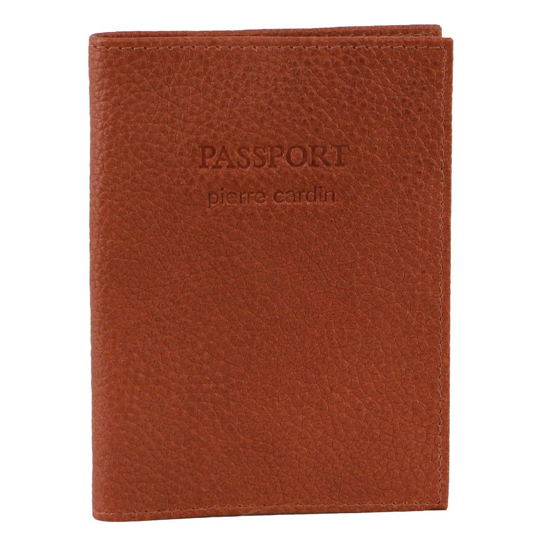 Passport Wallets Pierre Cardin Leather Passport Wallet Cover Hombre Marrones | FETD-85241