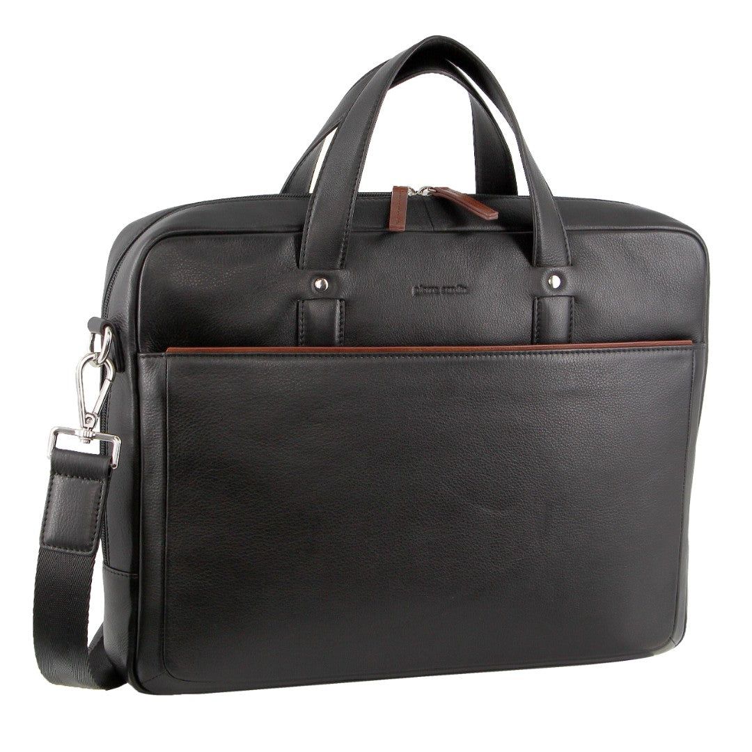 Portátil Pierre Cardin Leather Multi-Compartment Business Bag Travel Negras | IJOH-08612