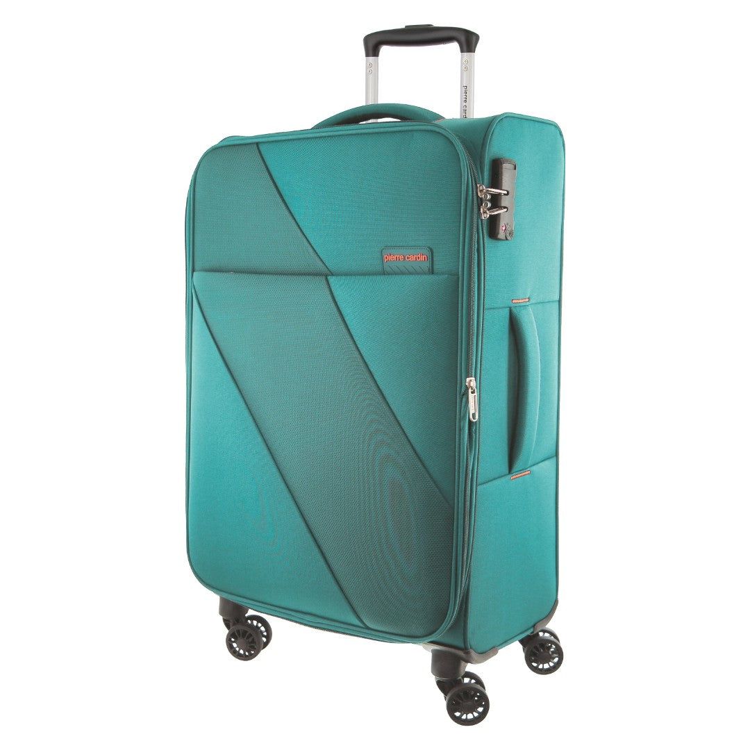 Soft Shell Cases Pierre Cardin 68cm MEDIUM Soft Shell Suitcase Travel Turquesa | HXZW-91732