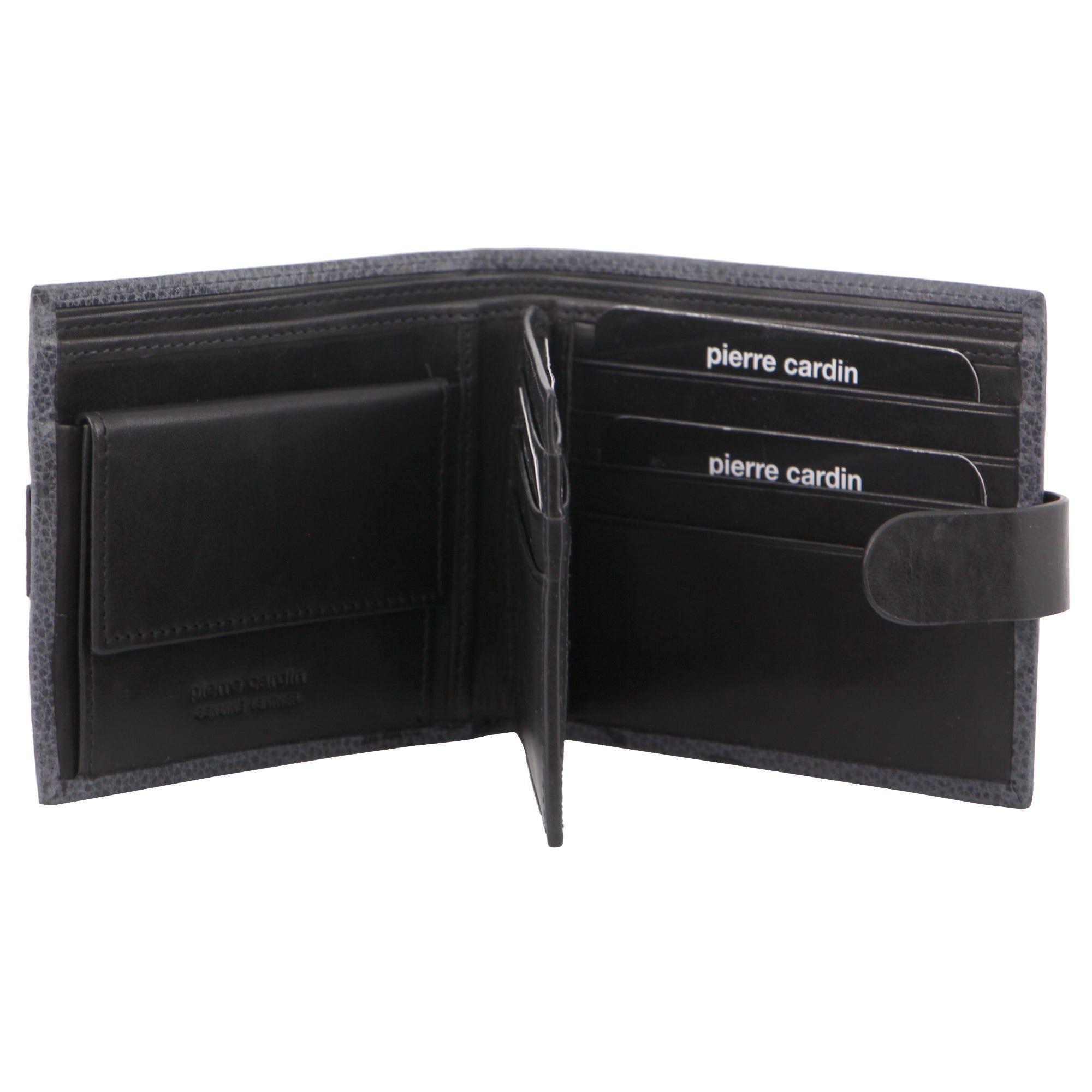 Tab Wallets Pierre Cardin Leather Tab Wallet Hombre Negras | MOPK-41609