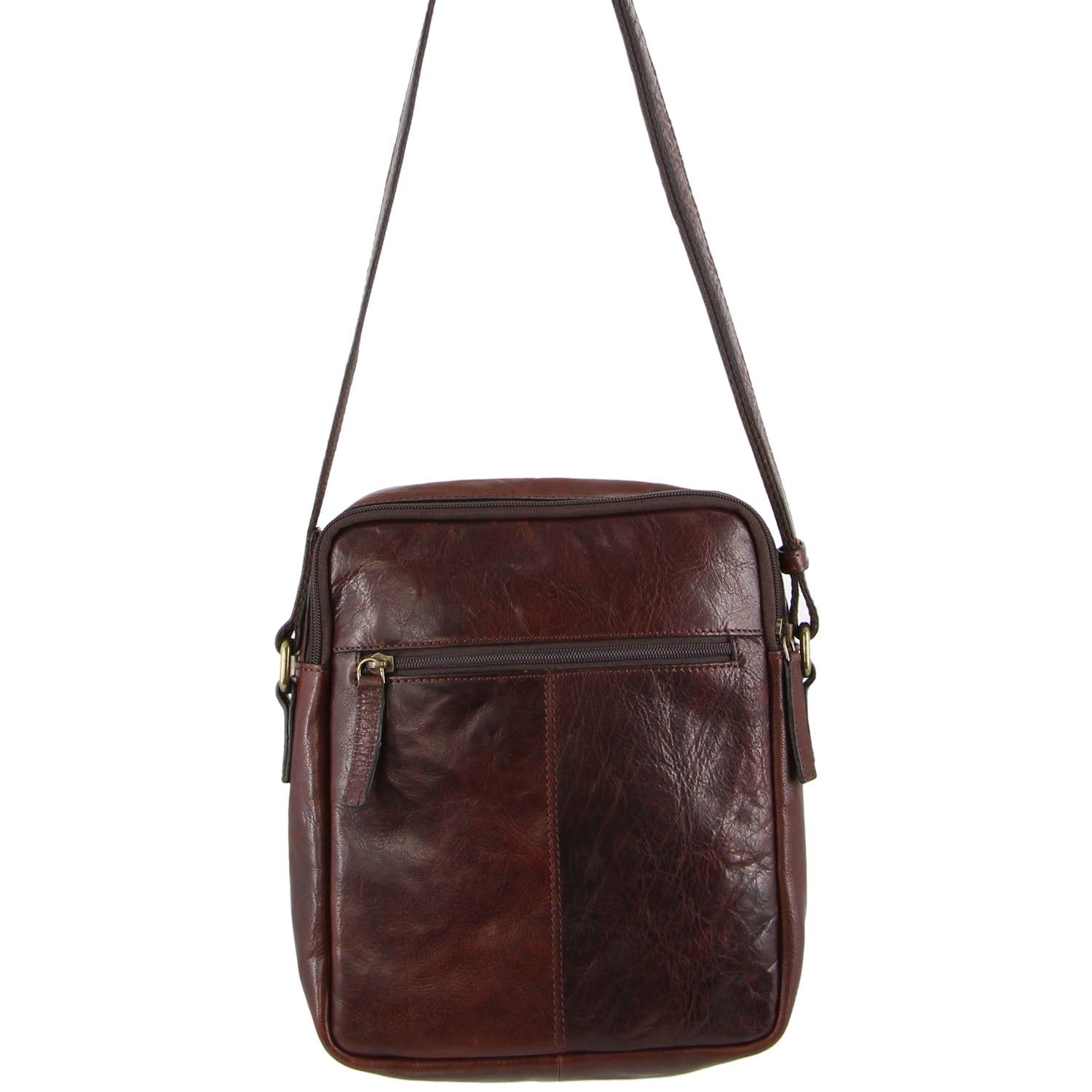 Tablet Bags Pierre Cardin Leather Cross-Body Bag Hombre Marrones | OZMW-81352