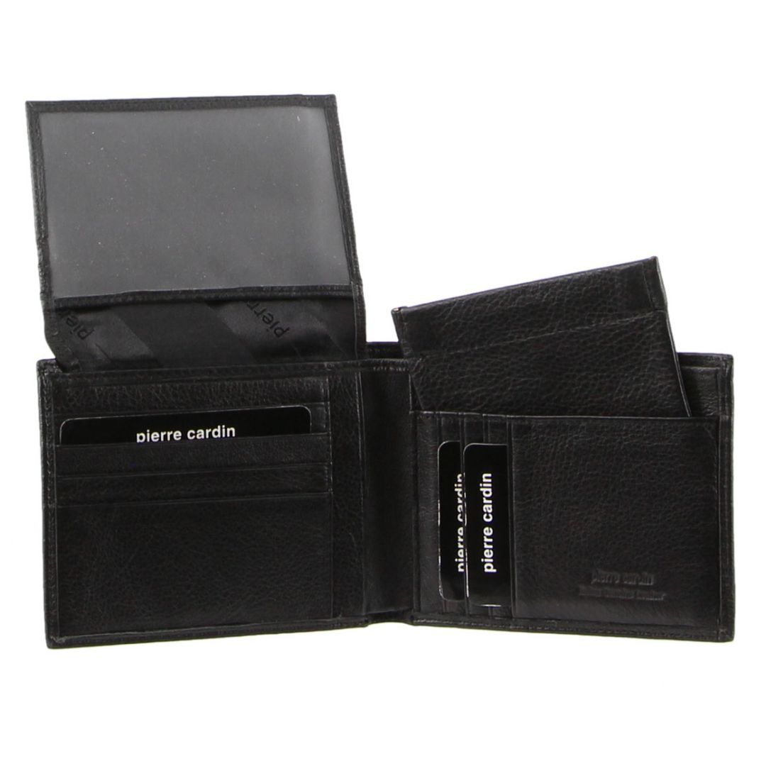 Tarjeteros Pierre Cardin Italian Leather Wallet Card Holder Hombre Negras | GUZM-53871